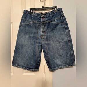 Vintage Marithe Francois Girbaud Mens 36 Baggy Denim Jean Shorts Blue Med Wash